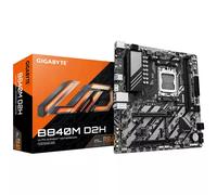 GIGABYTE B840M D2H Motherboard - AMD Ryzen 9000 CPUs, 5+2+2 Phases VRM, up to 7600MHz DDR5, 1xPCIe 4.0 + 1xPCIe 3.0 M.2, 2.5GbE LAN, USB 3.2 Gen 1