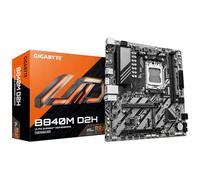GIGABYTE B840M D2H Motherboard - AMD Ryzen 9000 CPUs, 5+2+2 Phases VRM, up to 7600MHz DDR5, 1xPCIe 4.0 + 1xPCIe 3.0 M.2, 2.5GbE LAN, USB 3.2 Gen 1
