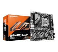 GIGABYTE B840M D2H Motherboard - AMD Ryzen 9000 CPUs, 5+2+2 Phases VRM, up to 7600MHz DDR5, 1xPCIe 4.0 + 1xPCIe 3.0 M.2, 2.5GbE LAN, USB 3.2 Gen 1