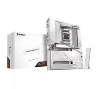 Gigabyte B850 AORUS STEALTH ICE Motherboard - AMD Ryzen 9000 Series CPUs, 14+2+2 Phases Digital VRM, up to 8200MHz DDR5 (OC), 2xPCIe 5.0 + 2xPCIe 4.0 M.2, WIFI 7, 5 GbE LAN, USB 3.2 Gen 2