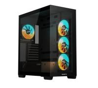 Gigabyte C500 Panoramic Stealth Ice Tempered Glass Case - Black