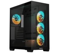 Gigabyte C500 Panoramic Stealth Mid Tower PC Case - Black, 4x 120mm ARGB PWM Fan, ARGB Hub (5 Devices), 270 Degree Tempered Glass, ATX/mATX/mini-ITX, Supports Upto 360mm Radiators