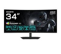 GIGABYTE G34WQC2 34” WQHD Curved Gaming Monitor - 3440 x 1440, 1500R, 200Hz, 1ms, 450 cd/m2, AMD FreeSync Premium, DisplayHDR 400, HDMI 2.0, DisplayPort 1.4