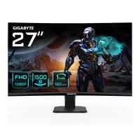 GIGABYTE GS27FC 27" FHD Curved Gaming Monitor - 1920 x 1080, 180Hz, 1, 250 cd/m², FreeSync Premium, HDR Ready, HDMI 2.0, Displayport 1.4