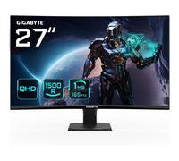 Gigabyte GS27QC 27" QHD Curved Gaming Monitor - 2560 x 1440, 165Hz, 1ms, 250 cd/m², FreeSync Premium, HDR Ready, HDMI 2.0, Displayport 1.4