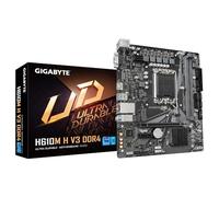 Gigabyte H610M H V3 DDR4 Motherboard - Supports Intel Core 14th CPUs, 4+1+1 Hybrid Phases Digital VRM, up to 3200MHz DDR4, 1xPCIe 3.0 M.2, GbE LAN, USB 3.2 Gen 1