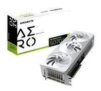 Gigabyte NVIDIA GeForce RTX 5070 Ti AERO OC 16GB GDDR7 Graphics Card, 8960 CUDA Cores, 2588 MHz Core Clock, Triple Fan, White, RGB