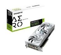 Gigabyte NVIDIA GeForce RTX 5080 AERO OC SFF 16GB GDDR7 Graphics Card, 10752 CUDA Cores, 2730 MHz Core Clock, Triple Fan, White, RGB