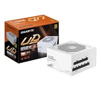 Gigabyte UD850GM PG5 ICE 80 Plus Gold Fully Modular 850w PCIe 5.0 White Power Supply Unit, ATX 3.1, 12VHPWR GPU Connector, Flat Cables, 10 Year Warranty
