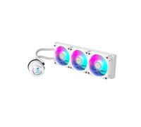 GIGABYTE WATERFORCE II 360. Type: All-in-one liquid cooler Fan diameter: 12 cm Maximum air pressure: 2.93 mmH2O. Width: 394 mm Depth: 27 mm Height: 119 mm. Product colour: White