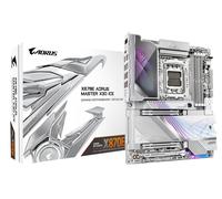 GIGABYTE X870E AORUS MASTER X3D ICE Motherboard - Supports AMD Ryzen 9000 CPUs, 18+2+2 Phases Digital VRM, up to 9000Hz DDR5 (OC), 2xPCIe 5.0 + 3xPCIe 4.0, Wi-Fi 7, 10GbE LAN, USB 4