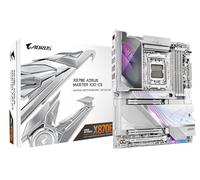 GIGABYTE X870E AORUS MASTER X3D ICE Motherboard - Supports AMD Ryzen 9000 CPUs, 18+2+2 Phases Digital VRM, up to 9000Hz DDR5 (OC), 2xPCIe 5.0 + 3xPCIe 4.0, Wi-Fi 7, 10GbE LAN, USB 4