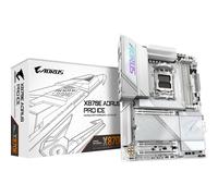 GIGABYTE X870E AORUS PRO ICE Motherboard - Supports AMD Ryzen 9000 CPUs, 16+2+2 Phases Digital VRM, up to 8000MHz DDR5 (OC), 3xPCIe 5.0 + 1xPCIe 4.0, Wi-Fi 7, 2.5GbE LAN, USB 4