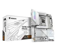 GIGABYTE X870E AORUS PRO ICE Motherboard - Supports AMD Ryzen 9000 CPUs, 16+2+2 Phases Digital VRM, up to 8000MHz DDR5 (OC), 3xPCIe 5.0 + 1xPCIe 4.0, Wi-Fi 7, 2.5GbE LAN, USB 4
