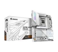 GIGABYTE X870E AORUS PRO ICE Motherboard - Supports AMD Ryzen 9000 CPUs, 16+2+2 Phases Digital VRM, up to 8000MHz DDR5 (OC), 3xPCIe 5.0 + 1xPCIe 4.0, Wi-Fi 7, 2.5GbE LAN, USB 4