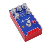 Gigagain GP07 Dualay Dual Delay Guitar Pedal - Dual Delay Effects, Digital Delay with Tap Tempo Style Control, Ambient Echo, Stereo Style Repeats, True Bypass, Compact Metal Pedal