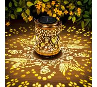 GIGALUMI Solar Lanterns Outdoor, Hummingbird Hanging Solar Garden Lights,