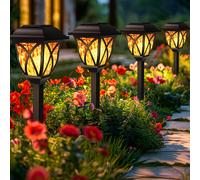 GIGALUMI Solar Lights Outdoor Garden, 6 Pack LED Garden