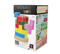 GIGAMIC Katamino Tower - Logic Game with Wooden Pieces, 3 Game Modes (US IMPORT)