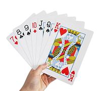 Gigantic Playing Cards 17.5x12.5cm Full Set for Family Game Night, Extra Large Casino Party Decoration for Adults and Kids
