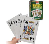 Gigantic Playing Cards Oversized Plastic Coated Traditional Card Game Deck Jumbo Size Novelty Family Gaming Accessory Durable Easy-Shuffle Large Cards for Parties Home Casino Fun