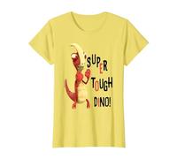 Gigantosaurus Rocky The Dinosaur Super Tough Dino! T-Shirt T-Shirt, Women, Lemon Yellow, Medium