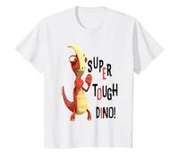 Gigantosaurus Rocky The Dinosaur Super Tough Dino! T-Shirt T-Shirt, Youth, White, Medium