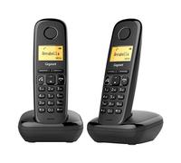 Gigaset A270 DUO - Basic Cordless Home Phone with Big Display and Speakerphone - 2 Handsets, Black