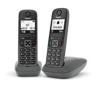 Gigaset AS490 Duo Téléphone analog/dect Identification de l'appelant Noir