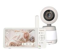 Gigaset Baby 700 Connected Video Baby Monitor with 5.5 Inch Full HD Touch Screen, Safe FHSS & WiFi Transmission, Long Battery Life, Long Range App, Cream White/Warm Grey