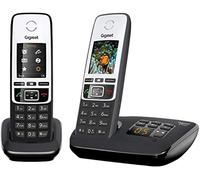 Gigaset C190A DUO - Premium Cordless Home Phone with Answer Machine and Nuisance Call Block - 2 Handsets, Black/Silver