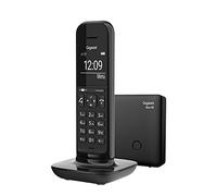 Gigaset CL394 - Landline Phone to Connect Cordless at Home - Modern Design - Good Audio Quality - Illuminated Display, Deep Black [UK Version]