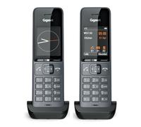 Gigaset Comfort 520HX Duo - 2 DECT Phones with Charging Tray - Compatible with Fritzbox, Wireless Phone for Router and DECT Base, Titanium Black [Compatible with DE, IT, FR, NL, BE, Which