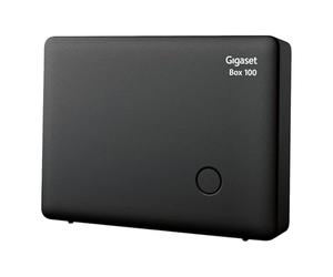 Gigaset DECT Base Station Box 100 for Your Own Communication System with Gigaset Handsets - Base Supports 6 Handsets for Analogue Telephone Connection in Black [German Version]
