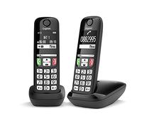 Gigaset E270 Duo Téléphone DECT Identification de l'appelant Noir