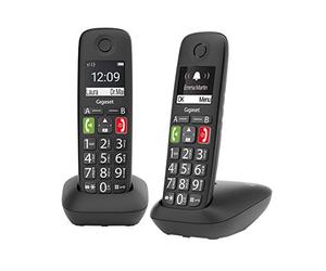 Gigaset E290 Duo Téléphone analog/dect Identification de l'appelant Noir