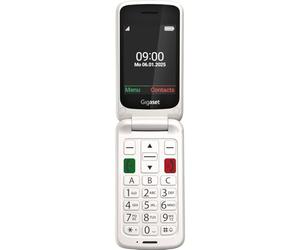 Gigaset GL595 Flip Mobile Phone - Easy Operation for Seniors, Large Buttons & SOS Emergency Button - Dust & Splash Proof IP44 Protection Class - No Contract - 2.8 Inch TFT Colour Display, Pearl White