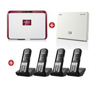 Gigaset Hybird 120 Communications Solution Centralised, compact communication solution for SMEs with 4 Gigaset S510Ha telephones