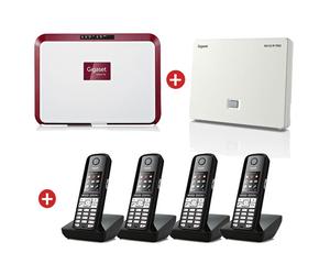 Gigaset Hybird 120 Communications Solution Centralised, compact communication solution for SMEs with 4 Gigaset S510Ha telephones