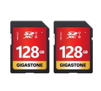 GIGASTONE 128GB 2-Pack SD Card UHS-I U1 Class 10 SDXC Memory Card High Speed Full HD Video Canon Nikon Sony Digital Camera, Full Size SD Card