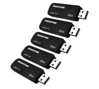GIGASTONE 16GB 5-Pack Z30 USB 3.2 Gen 1 Flash Drive, Capless Retractable Design Pen Drive, Reliable Performance & Durable, USB 2.0 / USB 3.0 / USB 3.1 Interface Compatible