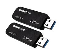 GIGASTONE 256GB 2-Pack Z30 USB 3.2 Gen 1 Flash Drive, Up to 80MB/s Read, Capless Retractable Design Pen Drive, Reliable Performance & Durable, USB 2.0 / USB 3.0 / USB 3.1 Interface Compatible