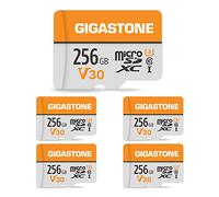 Gigastone 256GB 5-Pack Micro SD Card, 4K Video Pro, GoPro, Surveillance, Security Camera, Action Camera, Drone, 100MB/s MicoSDXC Memory Card UHS-I V30 Class 10