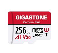 Gigastone 256GB Camera Plus Series Memory Card, Read Speed up to 100MB/s. Ideal for Full HD Video Gopro Drone Android Camera, A1 Micro SDXC Card with Mini Case and SD Adapter.
