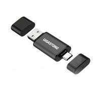 GIGASTONE 256GB Dual Flash Drive, Z40 USB 3.2 Gen 1, 2-in-1 Type-A & Type-C, 100MB/s Ultra Fast, Head Cap Design, Plug & Play for Smartphone/PC/Mac/TV/Car Audio, USB 2.0/3.0/3.1 Compatible