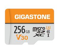 Gigastone 256GB Micro SD Card with SD Adapter + Mini-case, A1 V30 U3 C10 90MB/s, MicroSDXC Memory Card for Android Phone Tablet GoPro Camera Drone PC