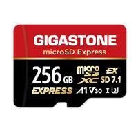 GIGASTONE 256GB microSD Express, MicroSDXC Express Memory Card SD 7.1 Speed up to R/W 880/650MB/s Compatible with Nintendo Switch 2, Professional Camera, A1 V30 U3, with Adapter and Type C Card Reader
