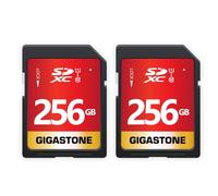 Gigastone 256GB SDXC Memory Card 2 Pack UHS-I U1 Class 10 Up to 80MB/s for Canon Sony Nikon Olympus PC Digital Cameras