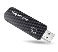 GIGASTONE 32GB V30 USB 2.0 Flash Drive, Retractable Sliding Design Pen Drive, Carbon Fiber Style Thumb Drive, Reliable Performance & Durable