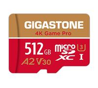 Gigastone 512GB 4K Game Pro Series Memory Card Ideal for Nintendo Switch, High Speed Up to 100MB/s for 4K UHD Videos Game Console, A2 U3 V30 Micro SDXC Card with SD Adapter.